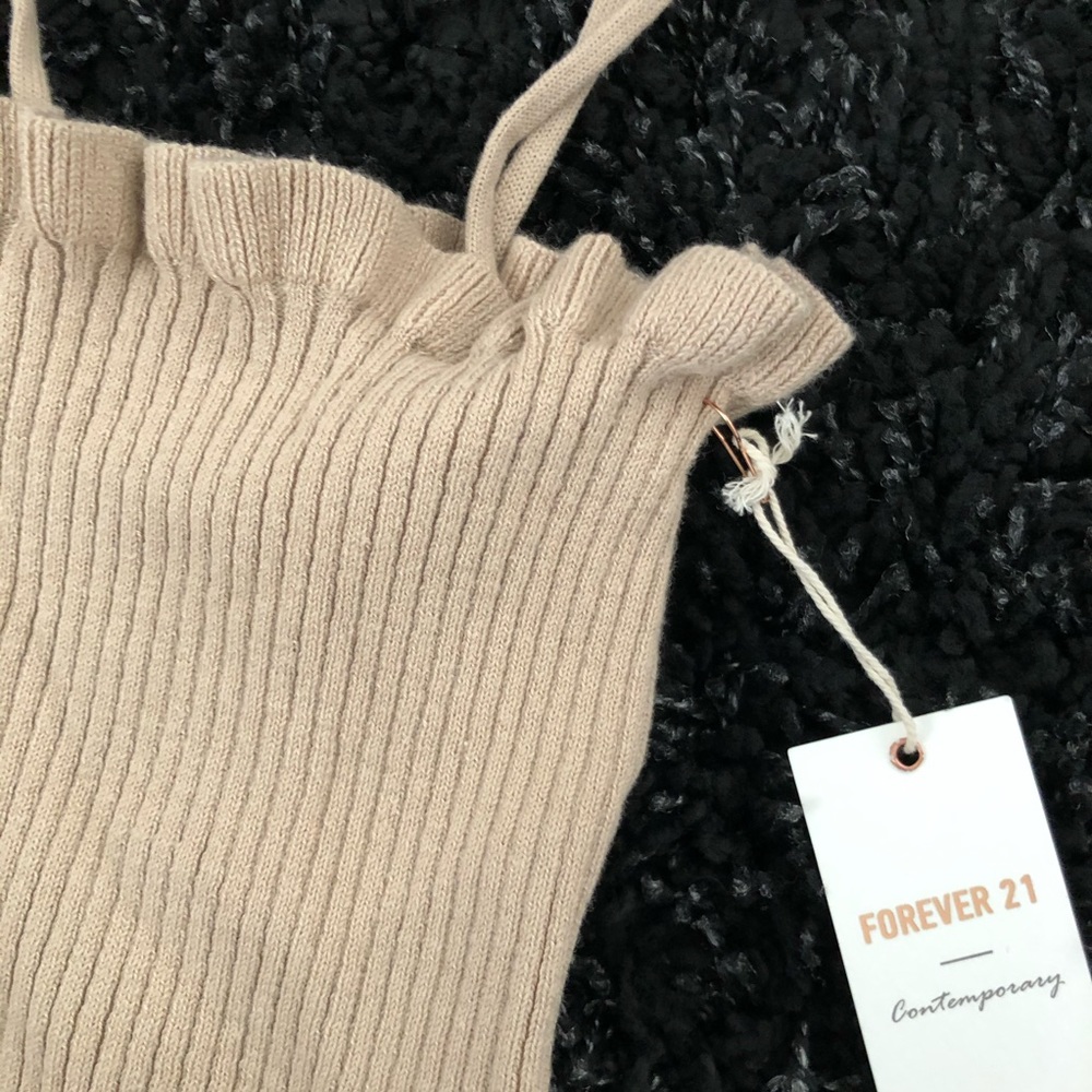 F21 Ribbed Sweater Cami - Picture 2 of 2